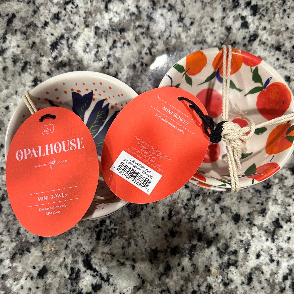 Opalhouse Decorative Mini Bowls with Floral and Fruit Designs - Picture 3 of 3